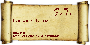 Farsang Teréz névjegykártya