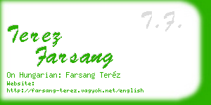 terez farsang business card